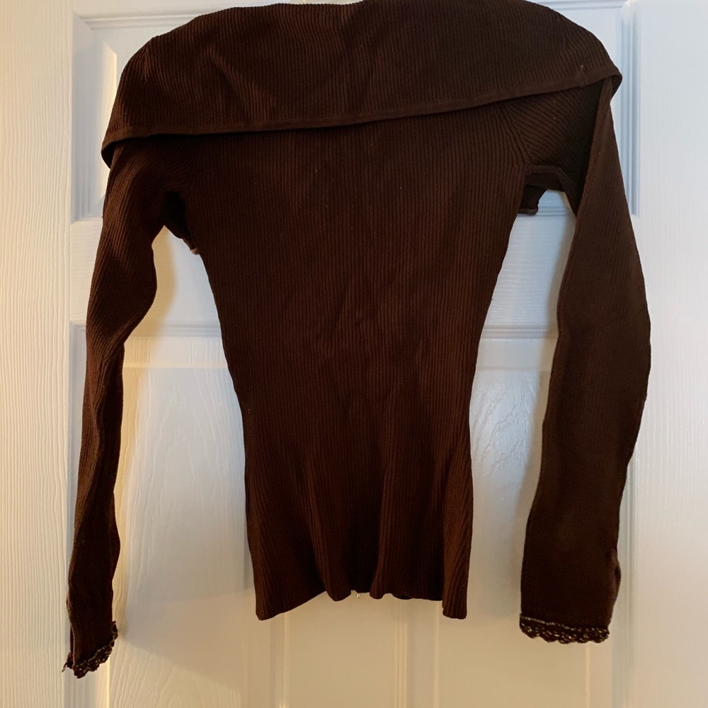 Cache Ribbed Full Zip Sweater - Picture 6 of 6